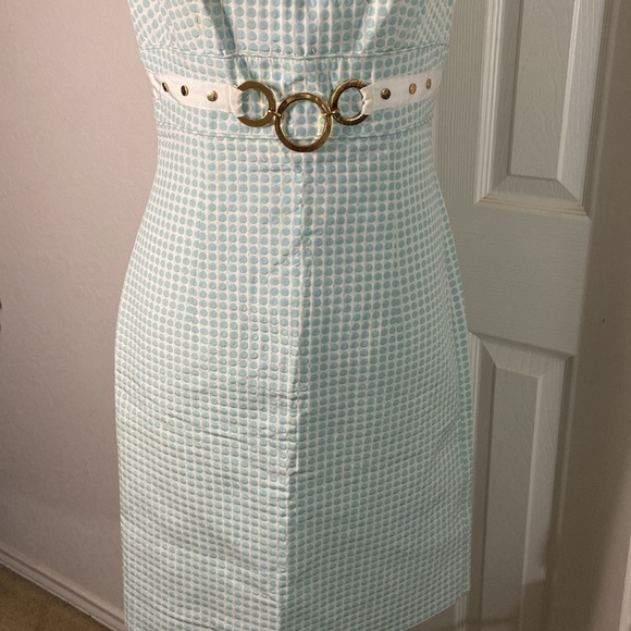 Antonio Melanie mid dress size 4 open back very nice estructure - Picture 3 of 4